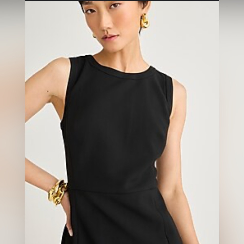 J. Crew Black Sleeveless Sheath Mini Dress 6P